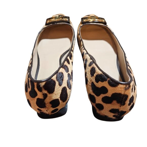 Tory Burch Women Leopard Print 9M Flats AnimalPrint Quiet Luxury Statement Piece - Picture 9 of 16